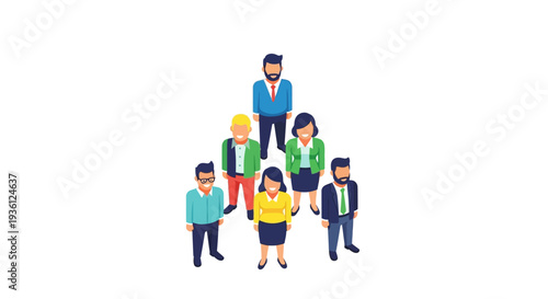 Business team hierarchy corporate structure.