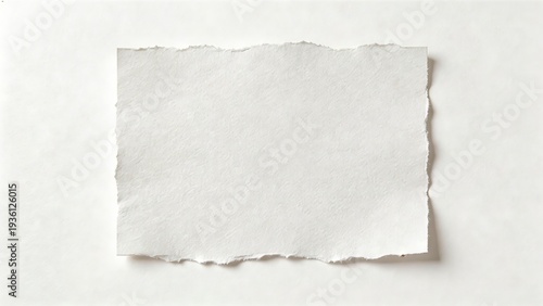 Torn piece of white paper