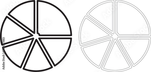 Two black line of segmented circles symbol abstract