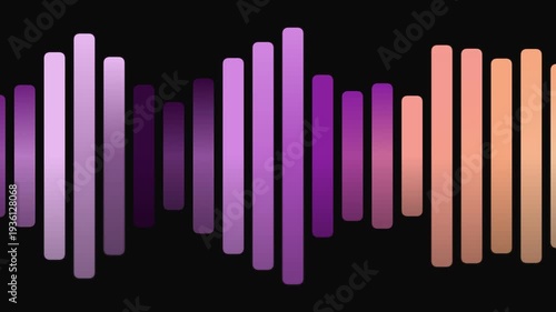 Wallpaper Mural Abstract glowing vertical bars of purple and orange light on black background. Torontodigital.ca