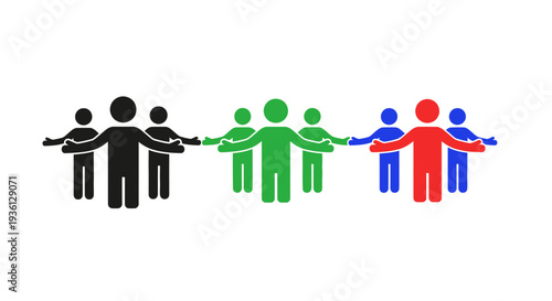 Human interaction icon set, social behavior icons for corporate and web design.