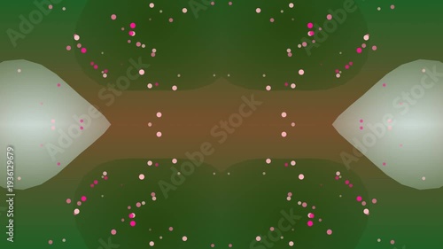 Wallpaper Mural Abstract Symmetrical Pattern with Glowing Particles and Gradient Background. Torontodigital.ca