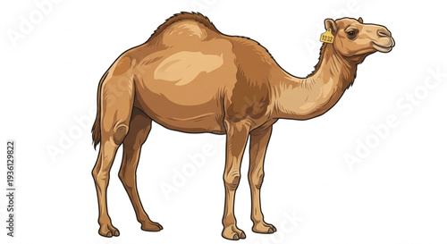 Arabian camel vector illustration isolated on white background
