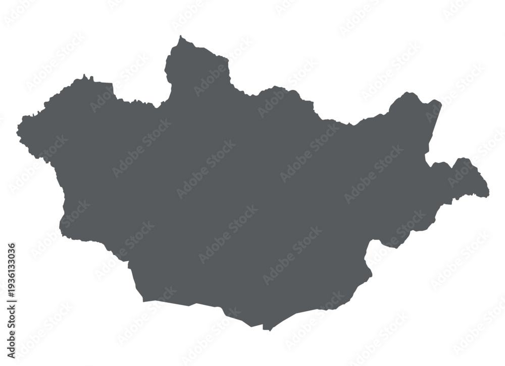 Fototapeta premium detailed Map of Mongolia
