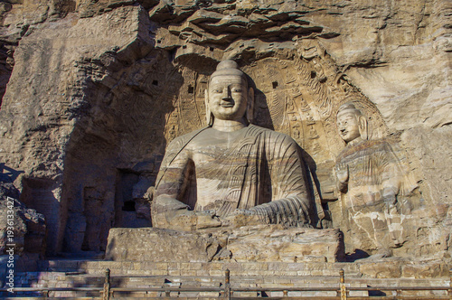 Bild auf Leinwand Yungang Grottoes Buddhist Sculptures, Datong Shanxi China