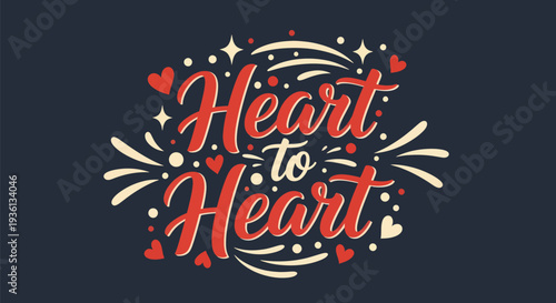 Heart to heart typography design