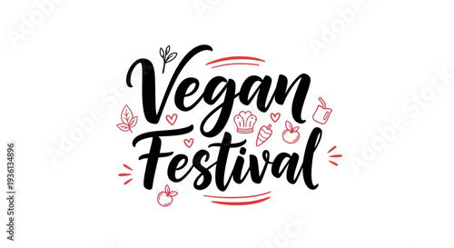 Vegan festival illustration design