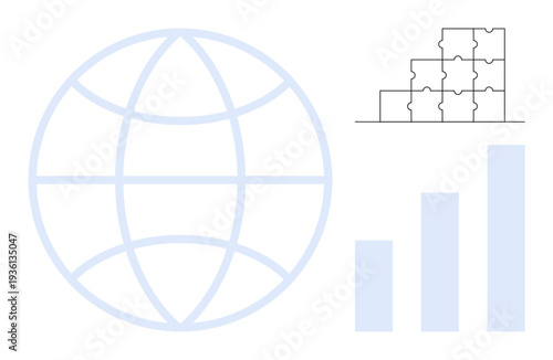 Global connectivity concept. Global network s connectivity across systems. Global strategies align with growth sectors, efficiency, and problem-solving. For business, technology, analytics, strategy