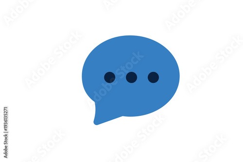 Speech bubble vector flat icon for conversation and dialogue interface. Modern vector flat illustration of talk balloon for messaging platforms and social interaction.