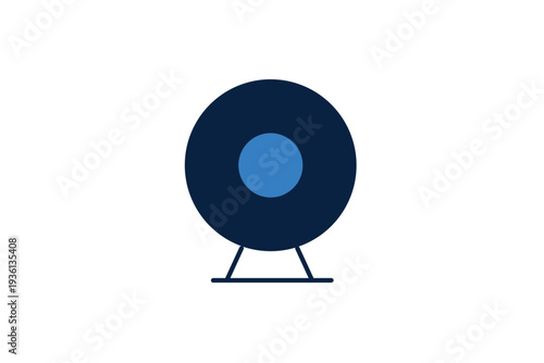 Webcam vector flat icon for video communication and streaming. Clean vector flat illustration of camera device for online meetings and digital conferencing.