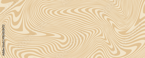 Beige marble acrylic swirl seamless pattern. Coffee latte, caramel, ice cream texture. 1970s trippy psychedelic waves print background.Print