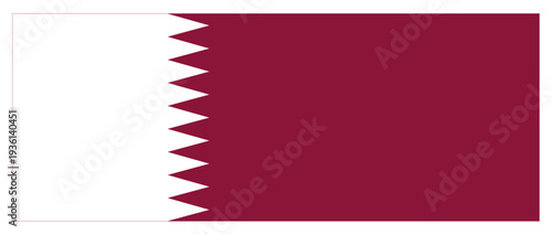 Rectangle Qatar Flag Asian Country