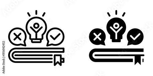 Feasibility study icon, element icon for design branding, print, and digital media