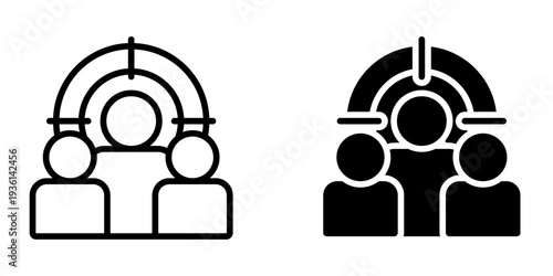 Focus group icon, element icon for design branding, print, and digital media