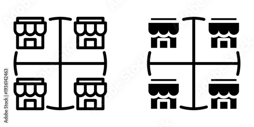 Segmentation icon, element icon for design branding, print, and digital media