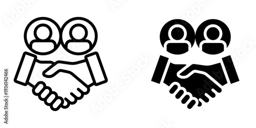 Customer engagement icon, element icon for design branding, print, and digital media