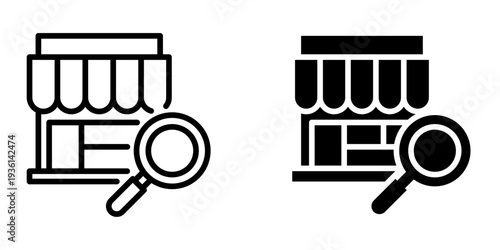 Market research icon, element icon for design branding, print, and digital media