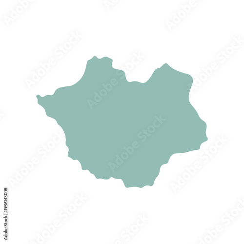 Map of Kazakhstan in Simple Design.