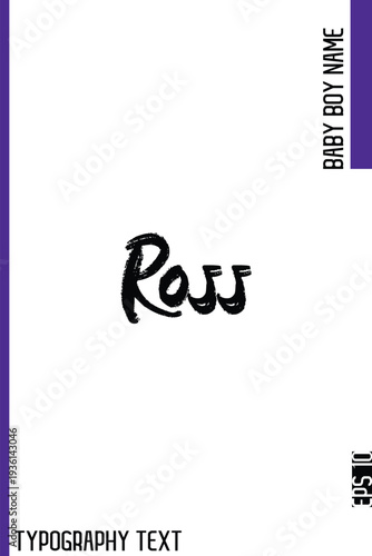 Ross     -Baby Boy Name Brush Typography Vector Decorative Calligraphy Grunge Text Handwritten Lettering
