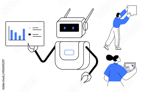 AI technology. AI aiding data analysis, enhancing collaboration, and streamlining business communication. AI improves productivity for data-driven strategies, teamwork, and innovation. Usage