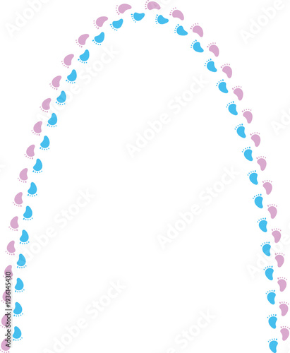 arch children kid feetprint frame line
