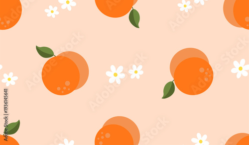 Seamless pattern with peaches for banners, cards, flyers, social media wallpapers, etc. 
