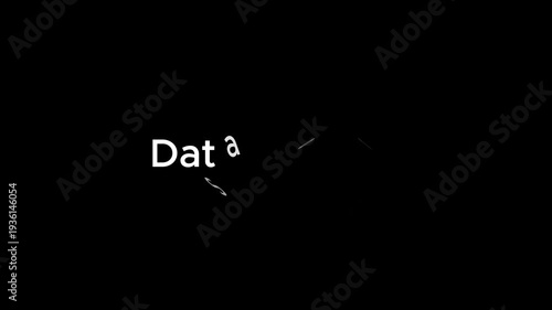 A video showcasing a data science concept on a black background with white text