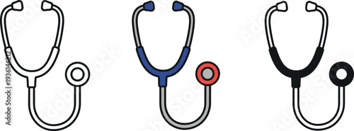 Professional stage spotlight icon set featuring line art and flat color vector illustrations for theatre lighting studio production and event entertainment design concepts.