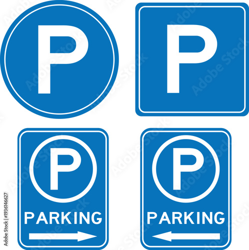 Parking traffic sign vector illustration