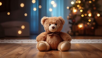 stuffed bear on the floor photo of stuffed bear on the floor