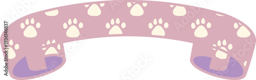 Ribbon Frame -5- Paw Pad - pink.
