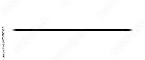 Horizontal Elongated Diamond Shape, Double Pointed Geometric Bar