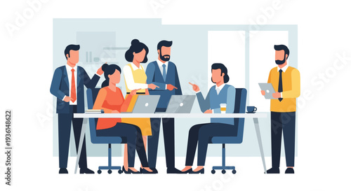 Diverse Group of Business Professionals Meeting.