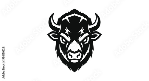 Bison head vector illustration