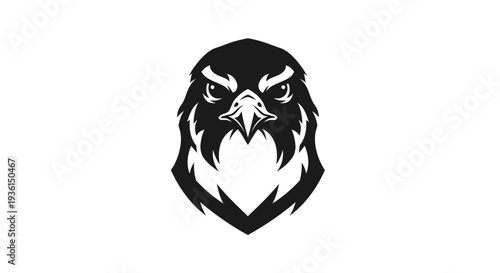 Bold hawk head silhouette graphic