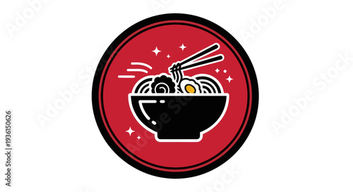 Bowl of noodles illustration