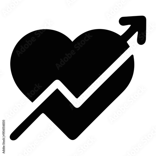 Heart Health Progress Chart Icon