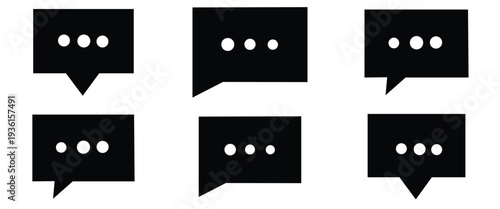 bit pixel speech bubbles and dialog boxes. Message icons for computer game. Vector illustration.