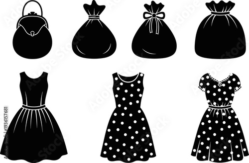 Set of Dynamic Ultimate Frisbee Player Silhouettes Throwing, Catching, and Running with Flying Disc Showing Action Poses for Sport, Team Game, and Outdoor Recreation Vector Illustration