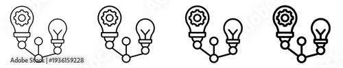 Idea Network Icon Set Different Style Collection