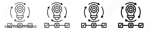 Innovation Pipeline Icon Set Different Style Collection