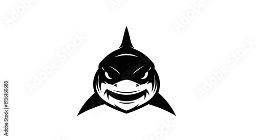 Shark illustration in black and white