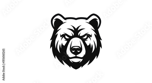 Stylized bear head illustration