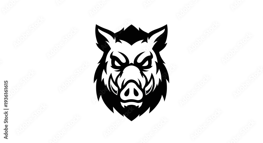 Obraz premium Stylized boar head graphic
