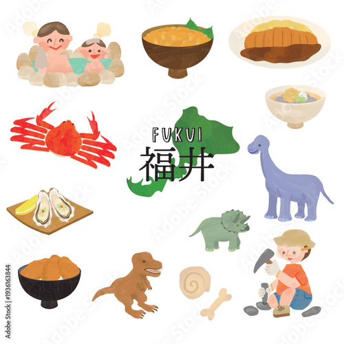 Fukui Prefecture Tourism Illustration