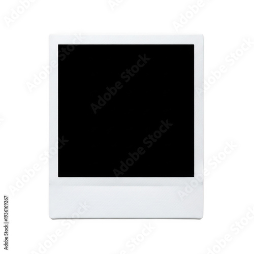 Blank polaroid photo isolated on transparent background