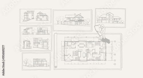 Architectural Design: House Plans, Blueprints, and Sketch of a Home