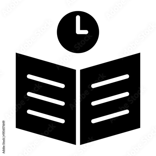 Reading Time Glyph Icon