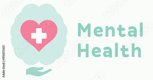 Mental health, doctor, healthy, brain, mind, emotion, therapy, heartbeat, hospital, treatment, heart, cure. Set, vector, shape, icon
