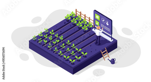 Smart Farming Technology with Digital Monitoring and Irrigation System.